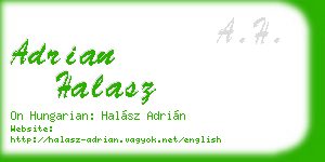 adrian halasz business card