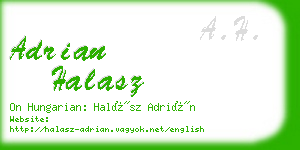 adrian halasz business card